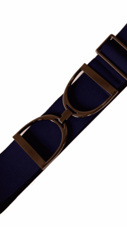 Cavaleros Stirrup belt Navy with gun metal buckle