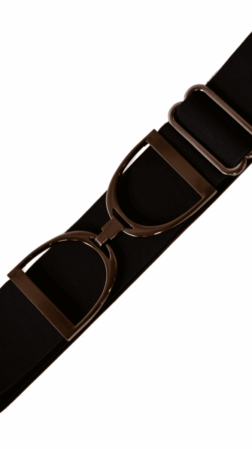 Cavaleros Stirrup belt Black with Gun metal buckle